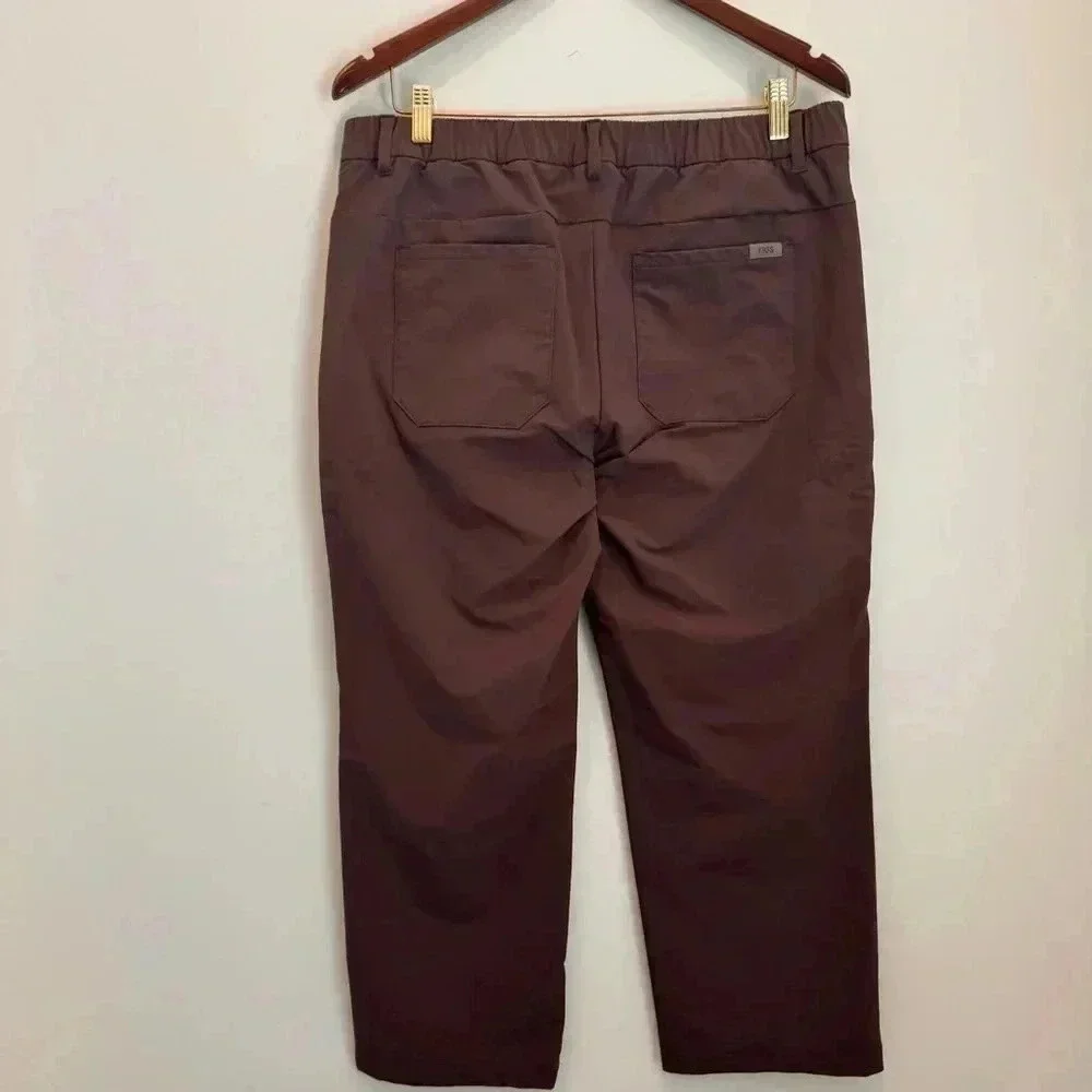 FIGS PRO Straight Leg Trouser Classic Short Medium Brown size S